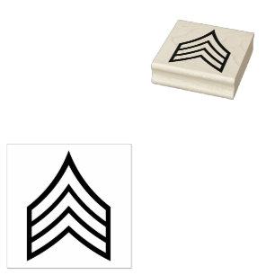 Army Sergeant rank Rubber Stamp