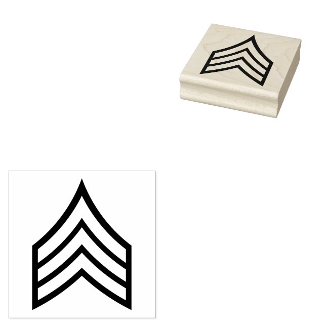 Army Sergeant rank Rubber Stamp (Stamped)