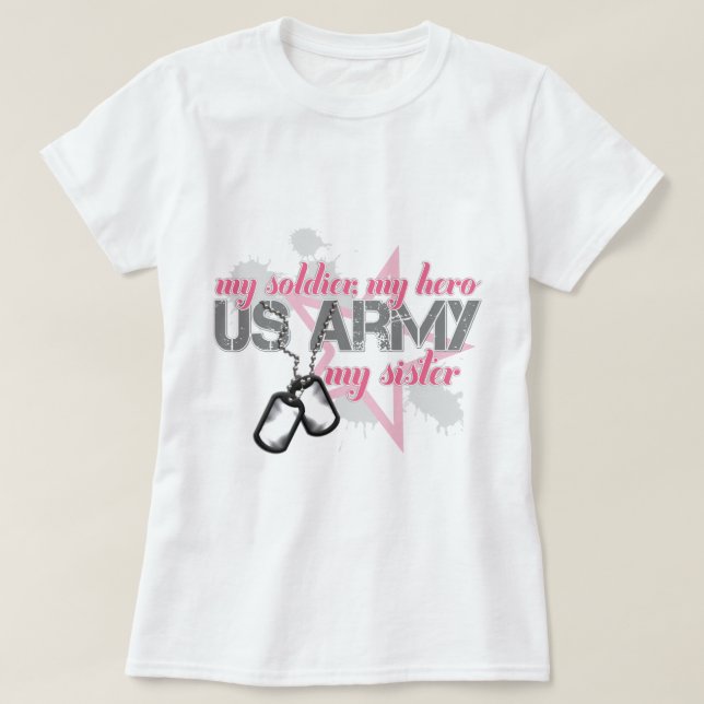 Army Sister Star T-Shirt (Design Front)