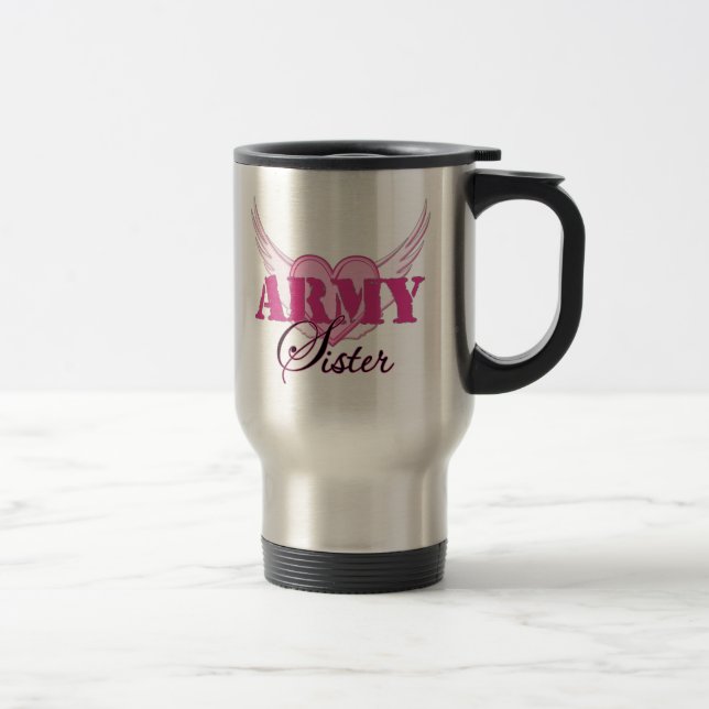 Army Sister Wings Travel Mug (Right)