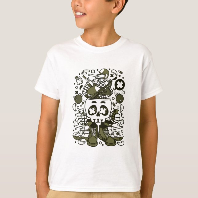 Army skull head T-Shirt (Front)