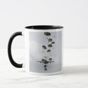 Army Soldiers jump out of a C-17 Globemaster II Mug