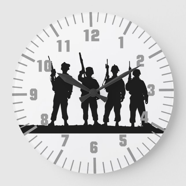 army soldiers large clock (Front)