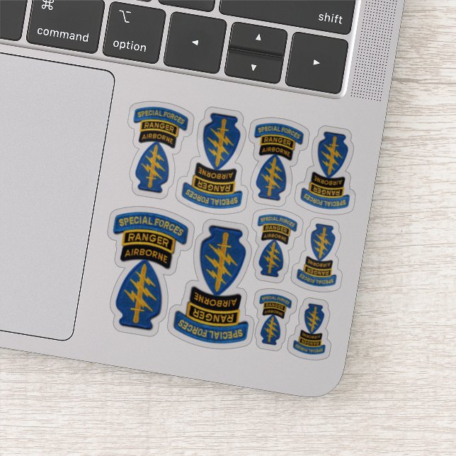 Army Special Forces Green Berets Contour Stickers (Detail)