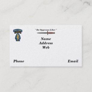 Army special forces green berets sf sfg sof vets business card