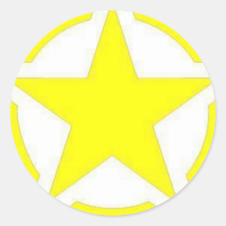 army star classic round sticker