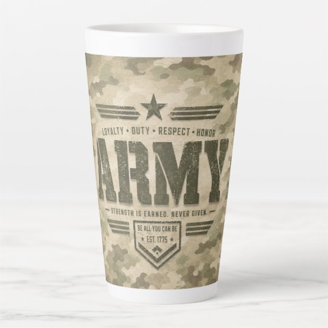 ARMY STRONG LATTE MUG (Front)