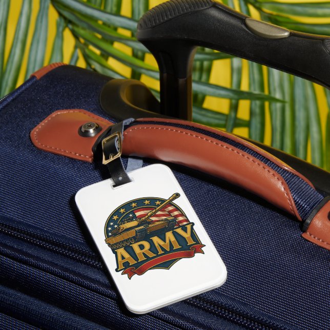 Army Tank Luggage Tag (Front Insitu 1)