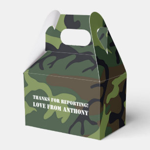 Army themed Birthday Party guest Favour Box