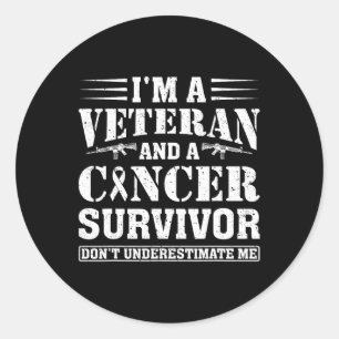 Army Veteran Cancer Survivor World Cancer Day Classic Round Sticker