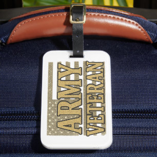 Army Veteran Luggage Tag