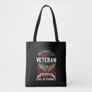 army veteran tote bag