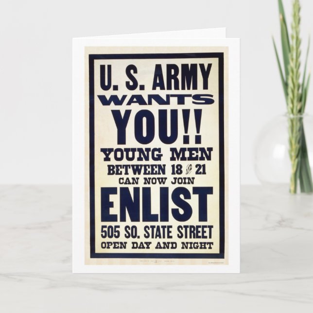Army wants you!! card (Front)
