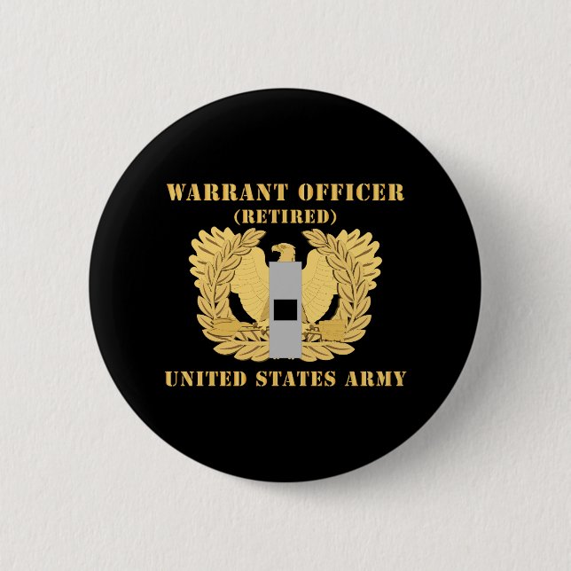 Army - Warrant Officer - W01 - Retired - Flat - Ea 6 Cm Round Badge (Front)