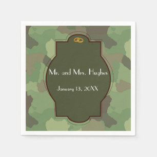 Army wedding themed wedding napkins