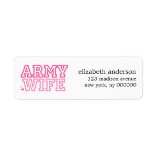 Army Wife Address Labels