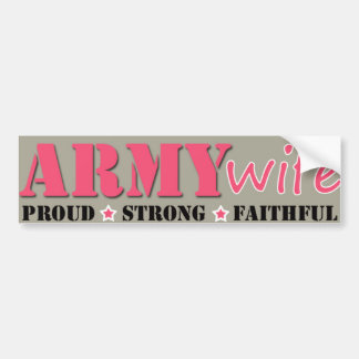 Army Wife Bumper Sticker