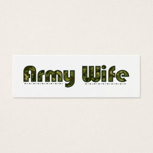 Army wife camouflage bookmark