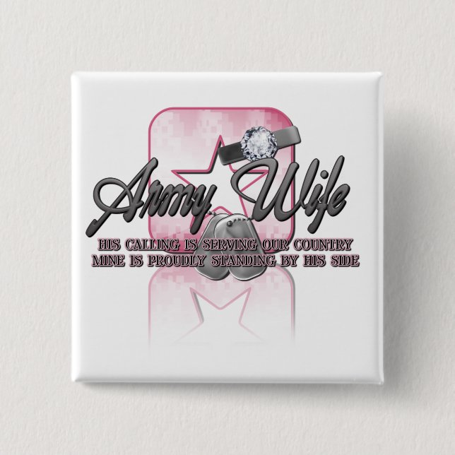 Army Wife my Calling 15 Cm Square Badge (Front)