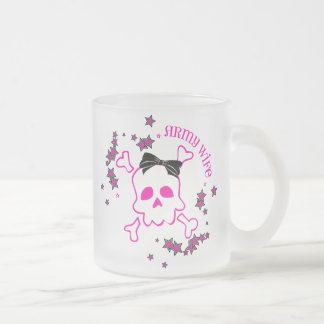 Army Wife Skull with bow Mug
