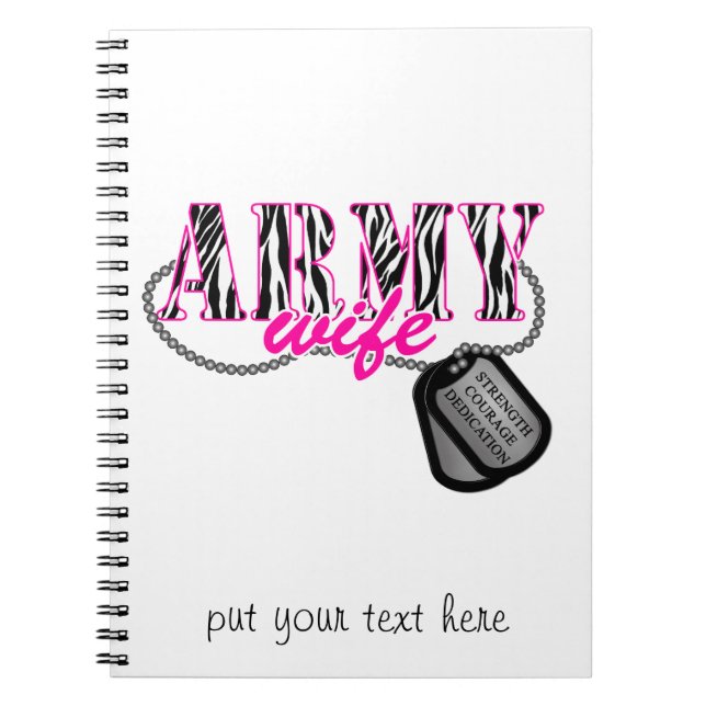 Army Wife Spiral Notebook (Front)