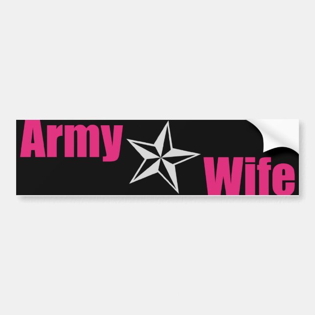 Army Wife Star Bumper Sticker (Front)