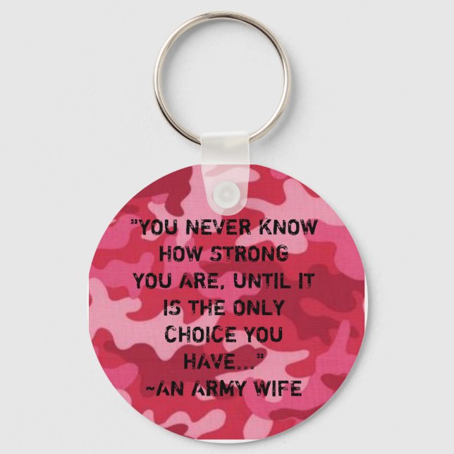 Army Wife...Strong Key Ring (Front)