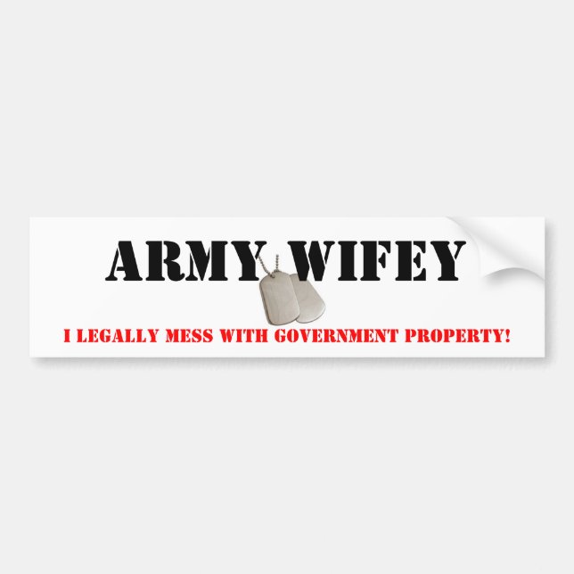 Army Wifey Bumper Sticker (Front)