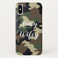 Army Wifey Green Camo iPhone Case