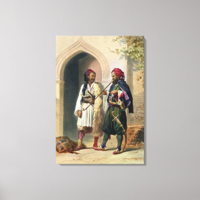 Arnaout and Osmanli Soldiers in Alexandria, illust Canvas Print (Front)