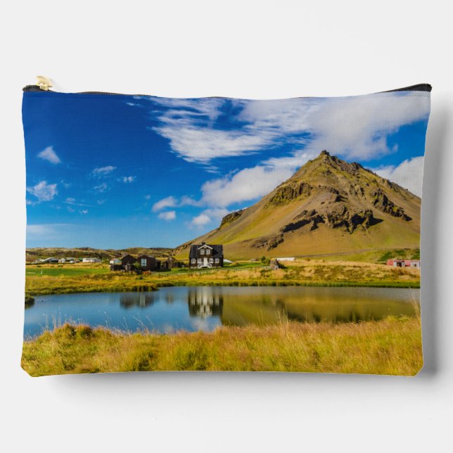 Arnarstapi Amtmansshus And Mount Stapafell, Icelan Accessory Pouch (Front)