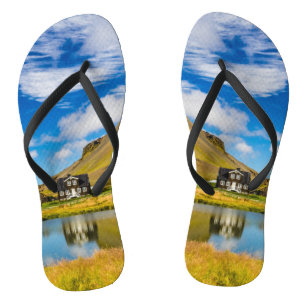 Arnarstapi Amtmansshus And Mount Stapafell, Icelan Jandals