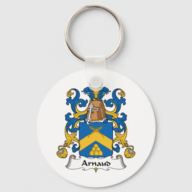 Arnaud Family Crest Key Ring (Front)