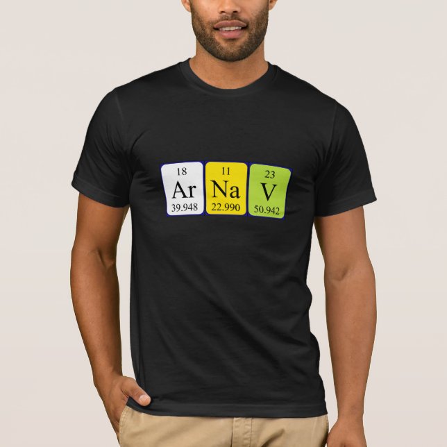 Arnav periodic table name shirt (Front)