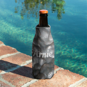 "Arnie" Name On Meteorite Rock, Bottle Cooler
