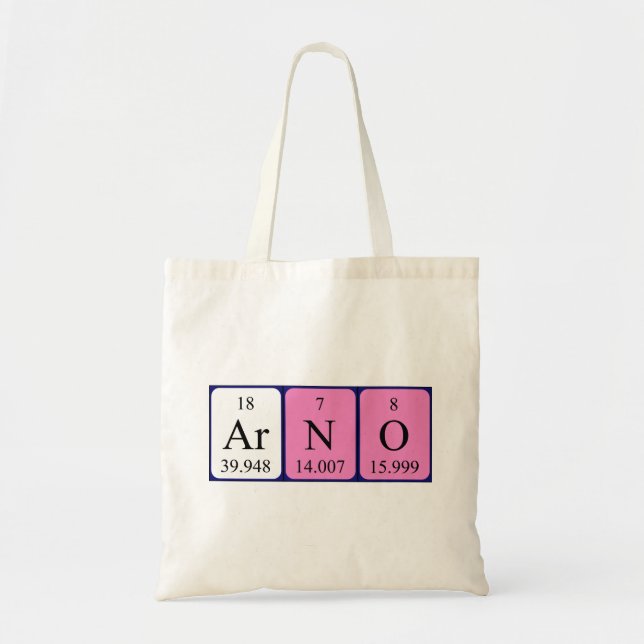 Arno periodic table name tote bag (Front)