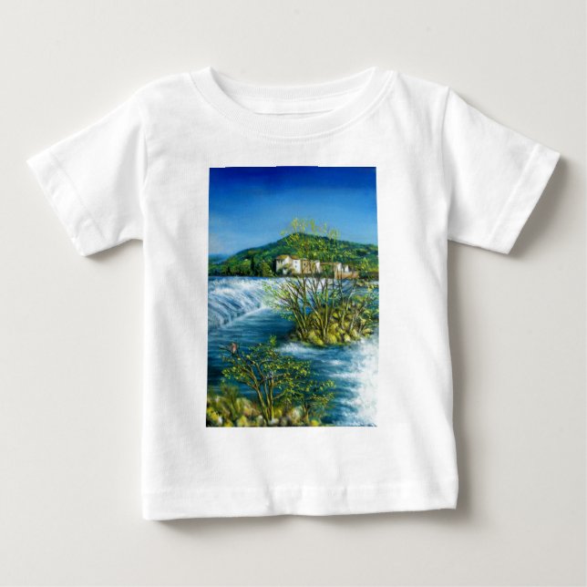 ARNO RIVER AT ROVEZZANO Florence Tuscany Landscape Baby T-Shirt (Front)