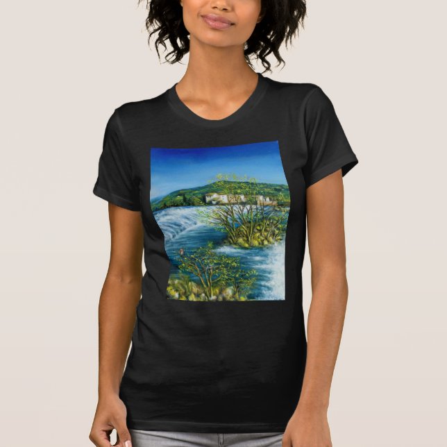 ARNO RIVER AT ROVEZZANO Florence Tuscany Landscape T-Shirt (Front)