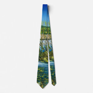 ARNO RIVER AT ROVEZZANO Florence Tuscany Landscape Tie