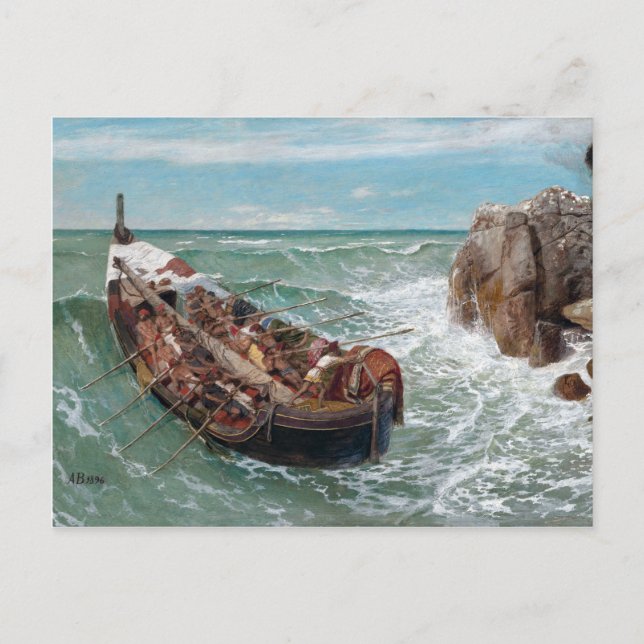 Arnold Böcklin Odysseus and Polyphemus Postcard (Front)