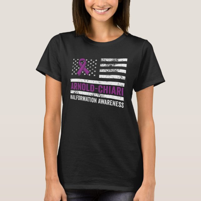 Arnold Chiari Malformation Warrior Plan Awareness T-Shirt (Front)