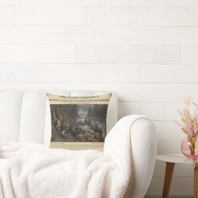 Arnold’S Column Enters Wilderness | September 1775 Cushion (Couch)