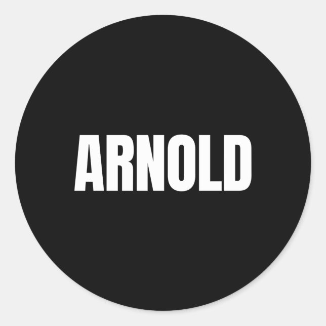 Arnold Says Stay Busy Be Useful American Patriotic Classic Round Sticker (Front)