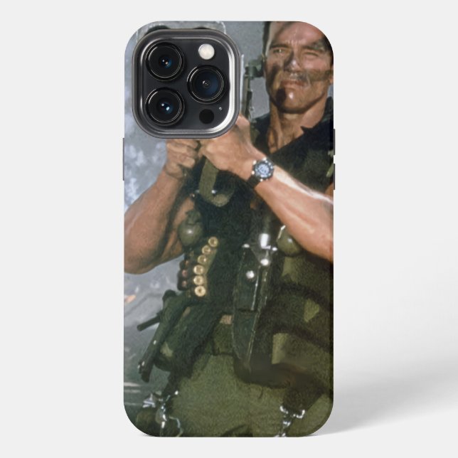 Arnold Schwarzeneger Rocket Shoot iPhone Case (Back)