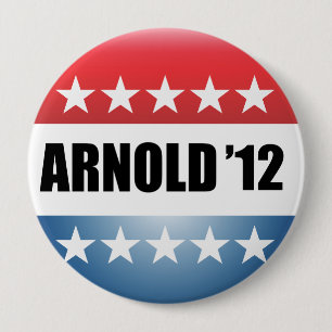 ARNOLD SCHWARZENEGGER 10 CM ROUND BADGE