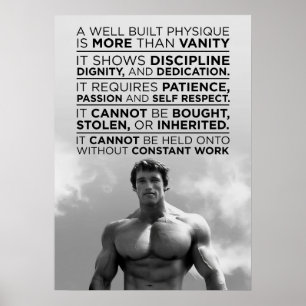 Arnold Schwarzenegger Motivational Quote Poster