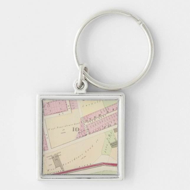 Arnold Square Rhode Island Locomotive Works Key Ring (Front)
