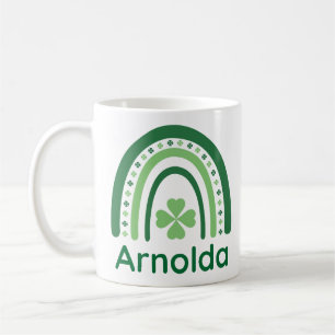Arnolda Name Clover Boho Rainbow Coffee Mug