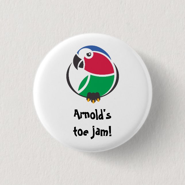 Arnold's toe jam! K'Barthan invective in colour 3 Cm Round Badge (Front)