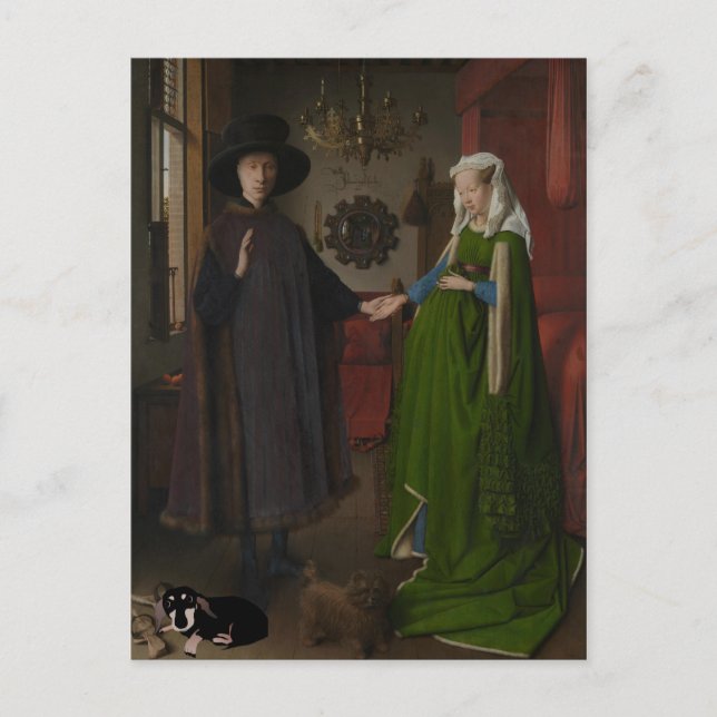 Arnolfini with Dachshund - National Gallery Postcard (Front)